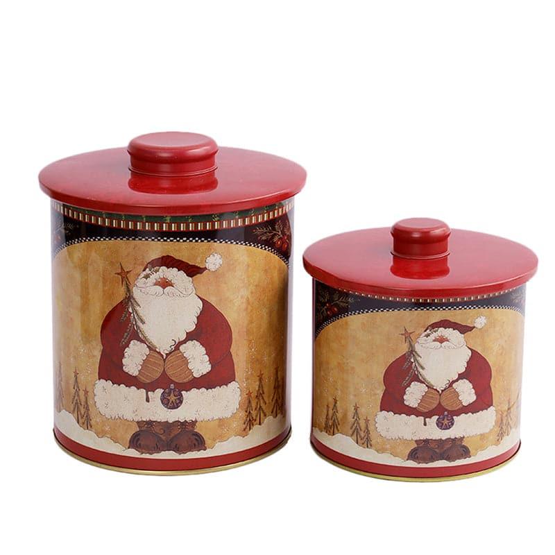 Buy Container - Vintage Santa Canister - Set Of Two at Vaaree online