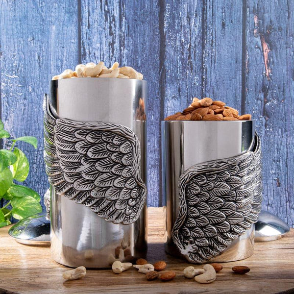 Container - Winged Whimsy Jar - Set Of Two