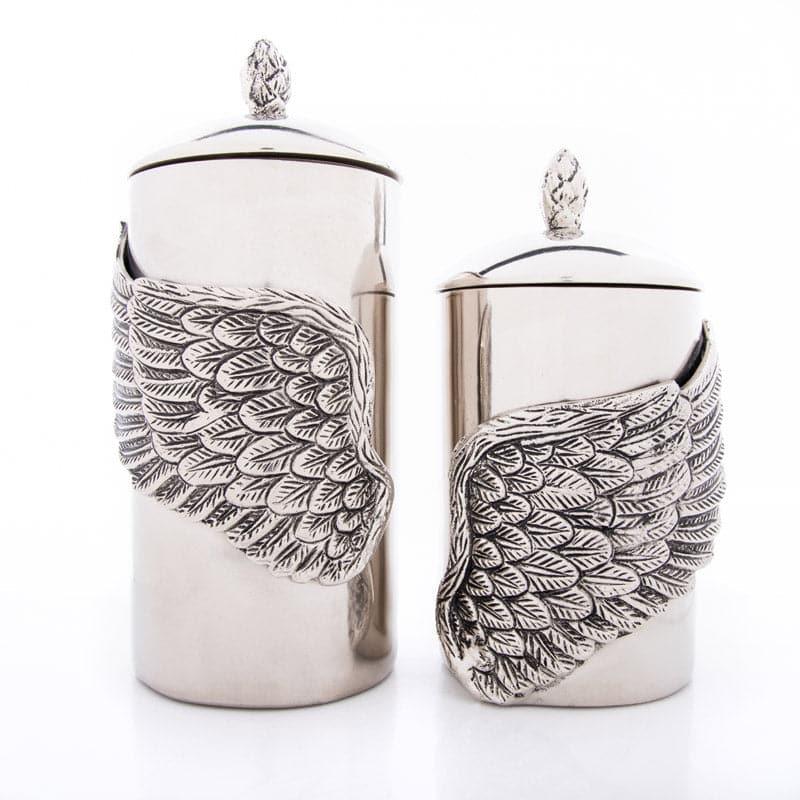 Container - Winged Whimsy Jar - Set Of Two