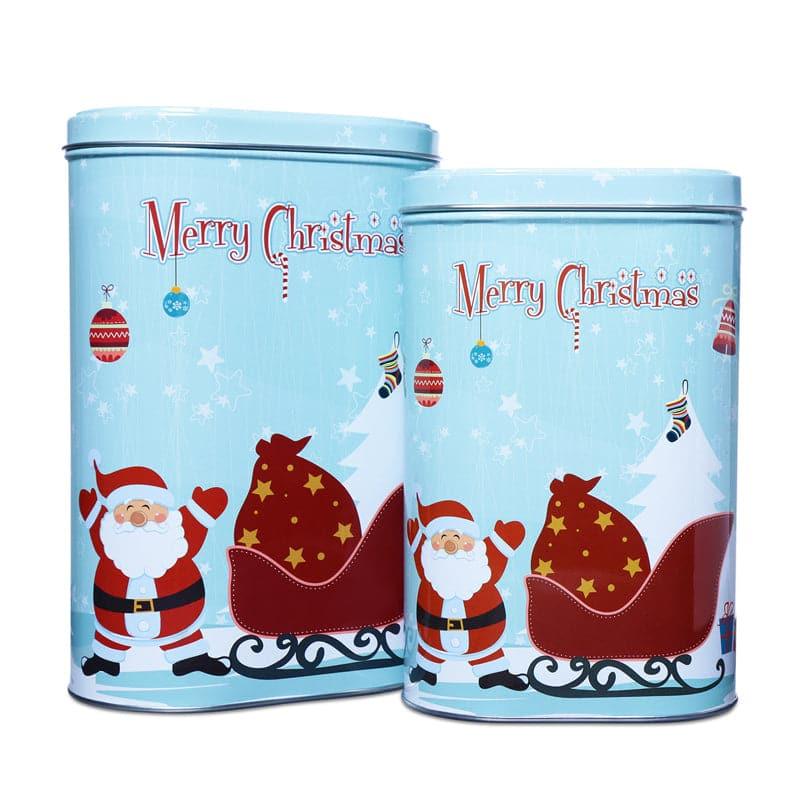 Buy Container - Winter Sleigh Storage Jar - Set Of Two at Vaaree online