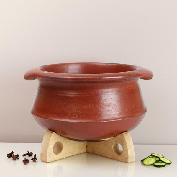 Buy Denara Clay Pot Brown 2000 ML / 8 Inches Handi from Vaaree