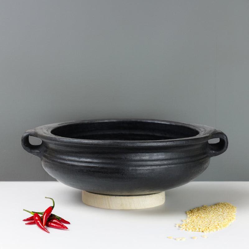 Buy Dilaab Urali Clay Pot Black 1000 ML / 8 Inches Handi from Vaaree