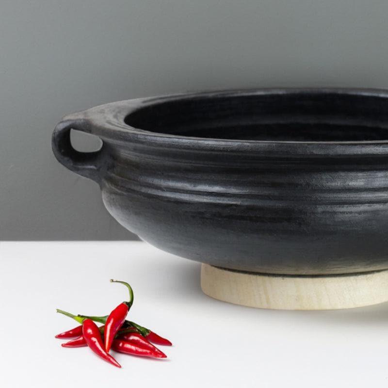 Buy Dilaab Urali Clay Pot Black 1000 ML / 8 Inches Handi from Vaaree