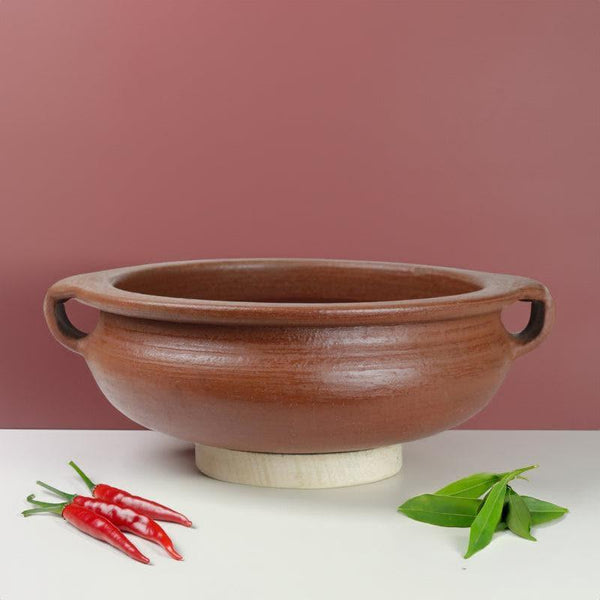 Buy Dilaab Urali Clay Pot Brown 1000 ML / 8 Inches Handi from Vaaree