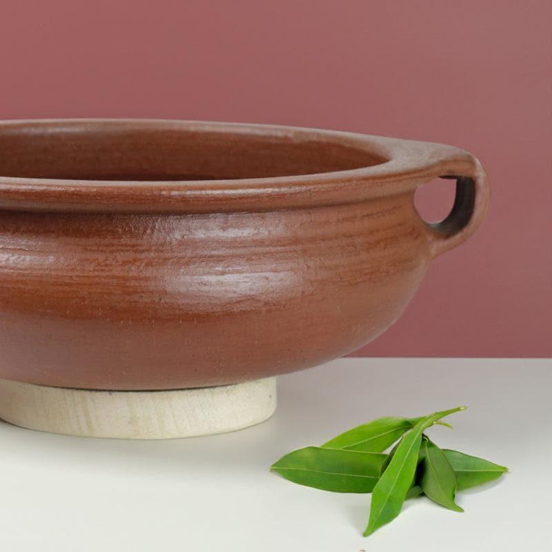 Buy Dilaab Urali Clay Pot Brown 1000 ML / 8 Inches Handi from Vaaree