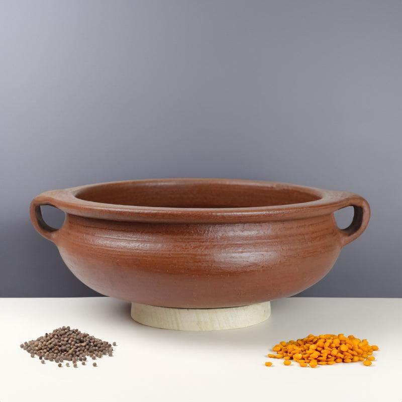 Buy Dilaab Urali Clay Pot Brown 2000 ML / 10 Inches Handi from Vaaree