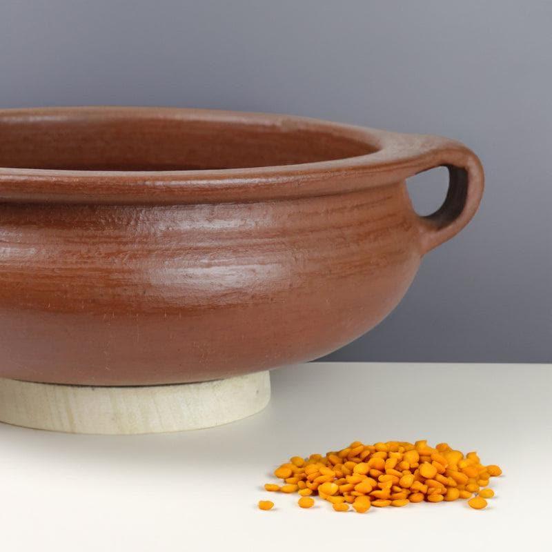 Buy Dilaab Urali Clay Pot Brown 2000 ML / 10 Inches Handi from Vaaree