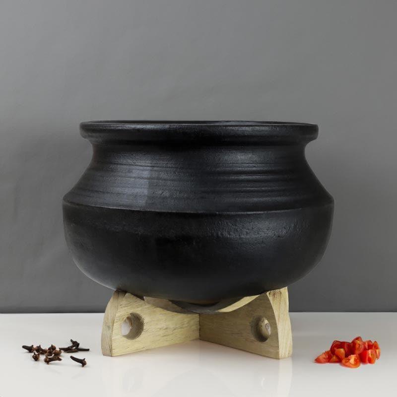 Buy Cooking Pot - Kalikasan Rice Clay Pot (Black) - 3000 ML at Vaaree online