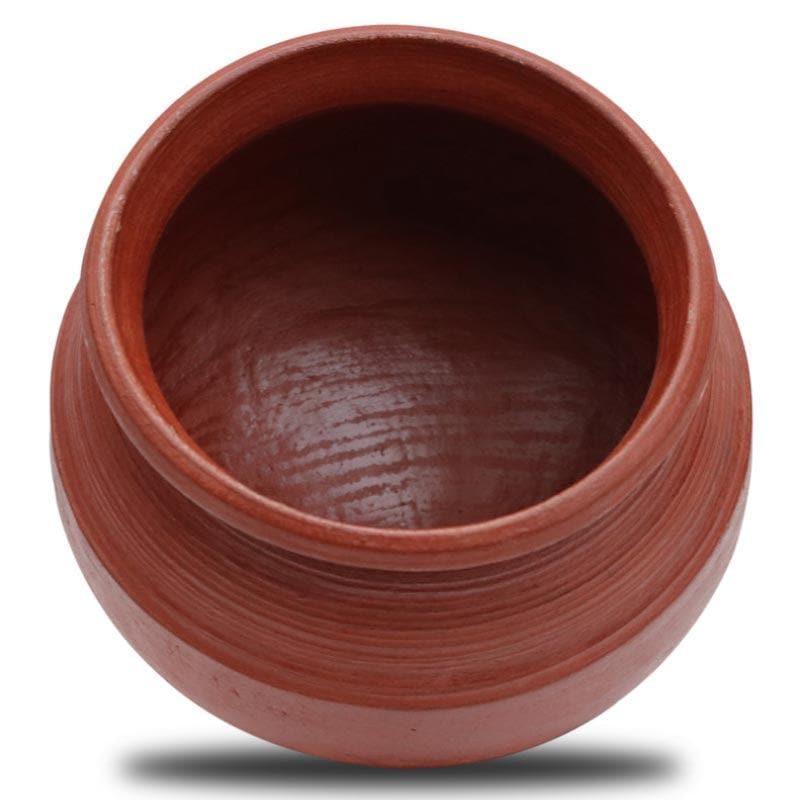 Buy Kalikasan Rice Clay Pot Brown 3000 ML / 9 Inches Handi from Vaaree