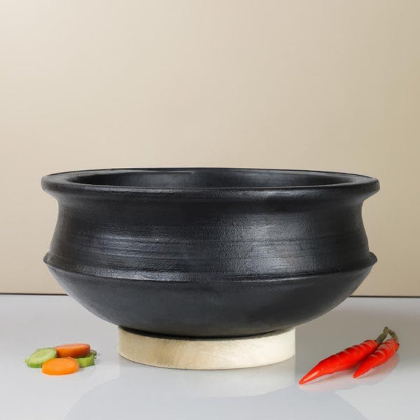 Cooking Pot - Kalinaw Biriyani Clay Pot (Black) - 2000 ML