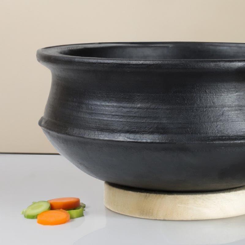 Buy Kalinaw Biriyani Clay Pot Black 2000 ML / 10 Inches Handi from Vaaree