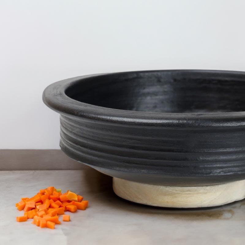 Buy Cooking Pot - Manawari Clay Pot (Black) - 1000 ML at Vaaree online
