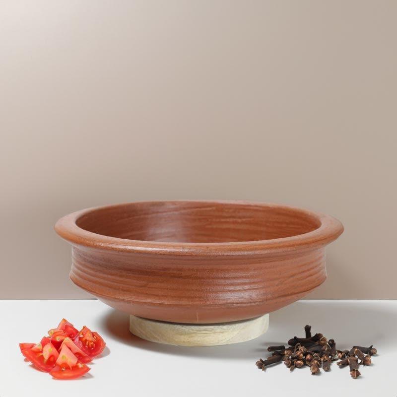 Buy Manawari Clay Pot Brown 1000 ML / 9 Inches Handi from Vaaree