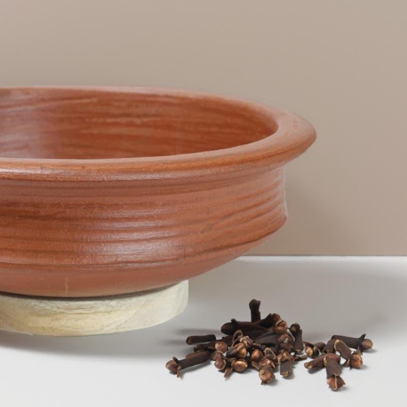 Buy Manawari Clay Pot Brown 1000 ML / 9 Inches Handi from Vaaree