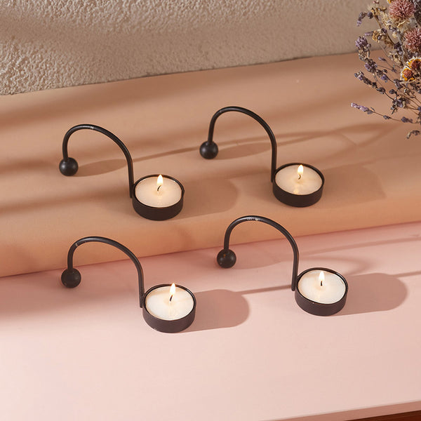 Buy Zuria Tealight Candle Holder (Black) - Set of Four Tea Light Candle Holders from Vaaree