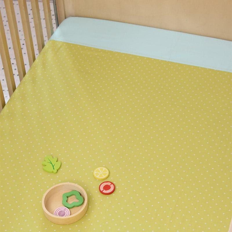 Buy The Perfect Morning Bedsheet (Turquoise) - Set Of Two Crib Bedsheets from Vaaree