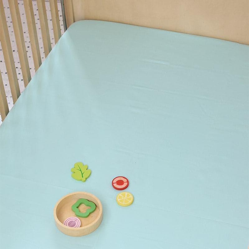 Buy The Perfect Morning Bedsheet (Turquoise) - Set Of Two Crib Bedsheets from Vaaree