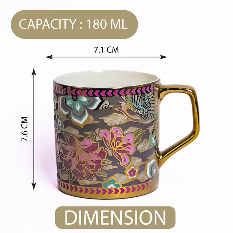 Cup - Brija Ceramic Mug (180 ML) - Set Of Six