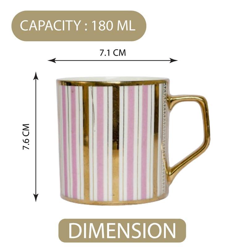 Cup - Chinakara Ceramic Mug (180 ML) - Set Of Six