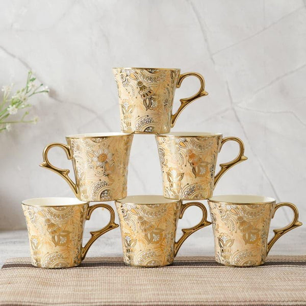 Cup - Delna Flora Mug (160 ML) - Set Of Six