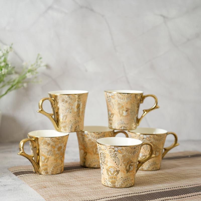 Cup - Delna Flora Mug (160 ML) - Set Of Six