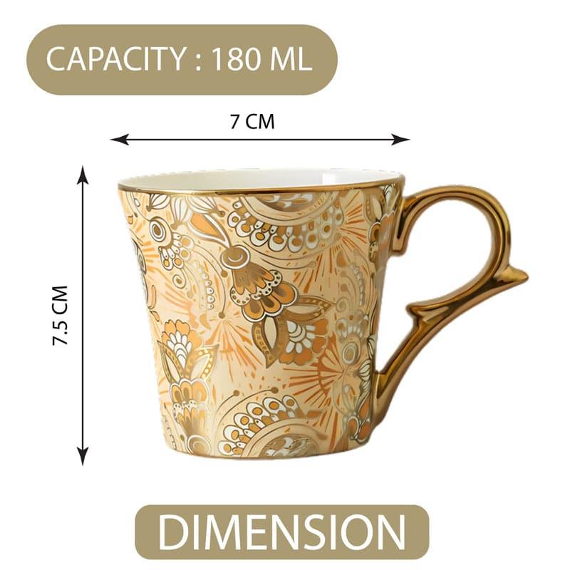 Cup - Delna Flora Mug (160 ML) - Set Of Six