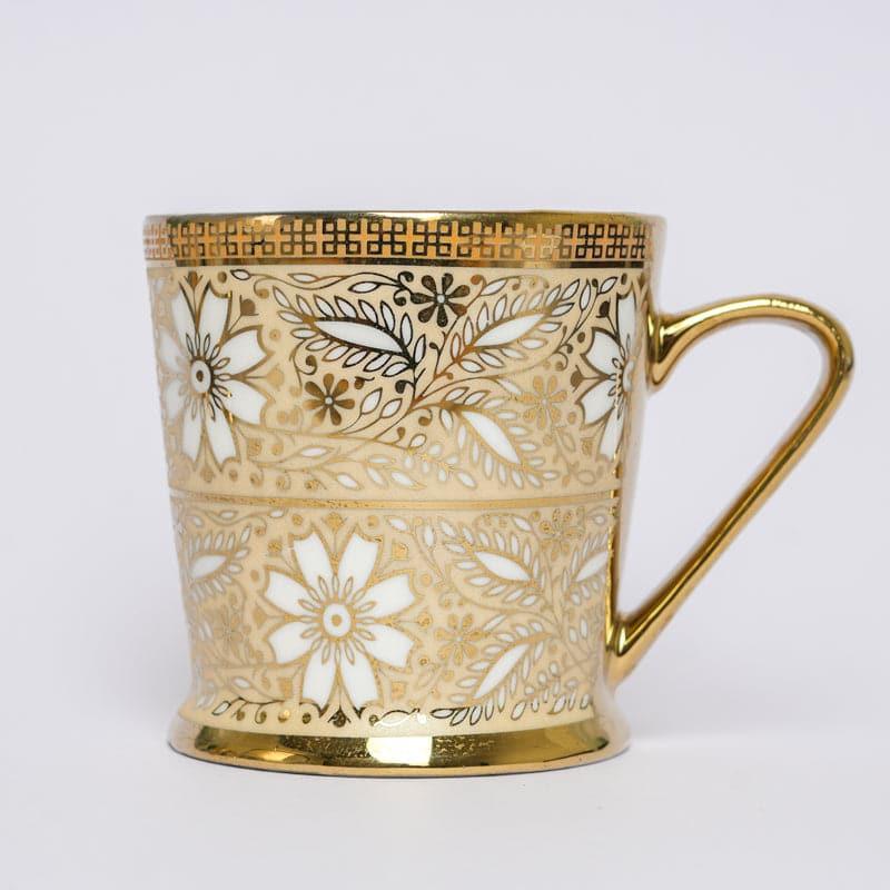 Cup - Goldera Flora Mug (180 ML) - Set Of Six