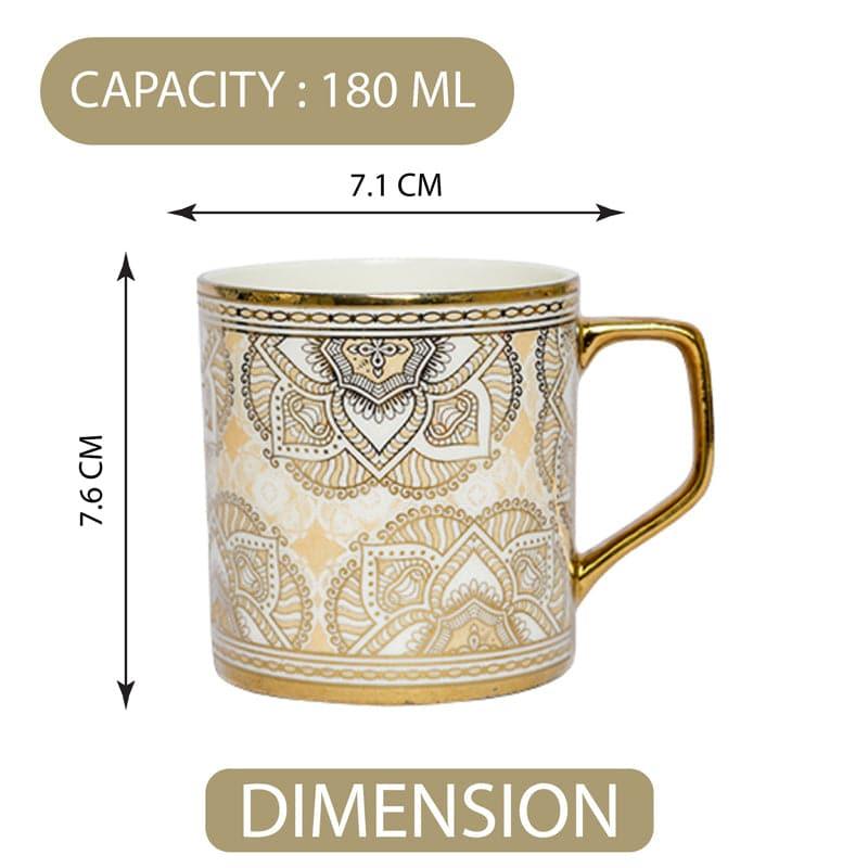 Cup - Lavera Ceramic Mug (180 ML) - Set Of Six