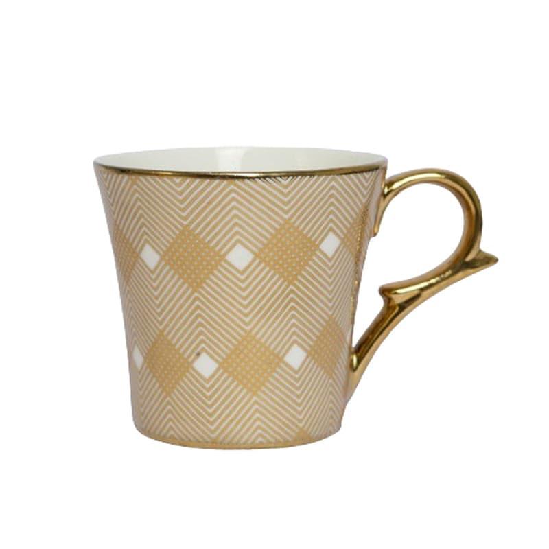 Cup - Rhombus Ethnic Mug (180 ML) - Set Of Six