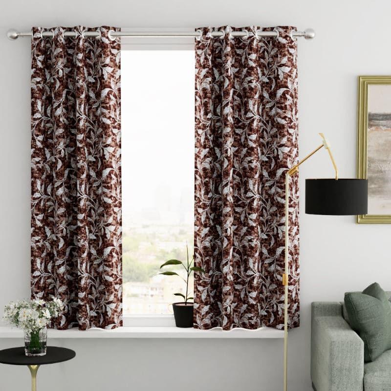 Buy Agna Floral Curtain - Set Of Two Curtains from Vaaree