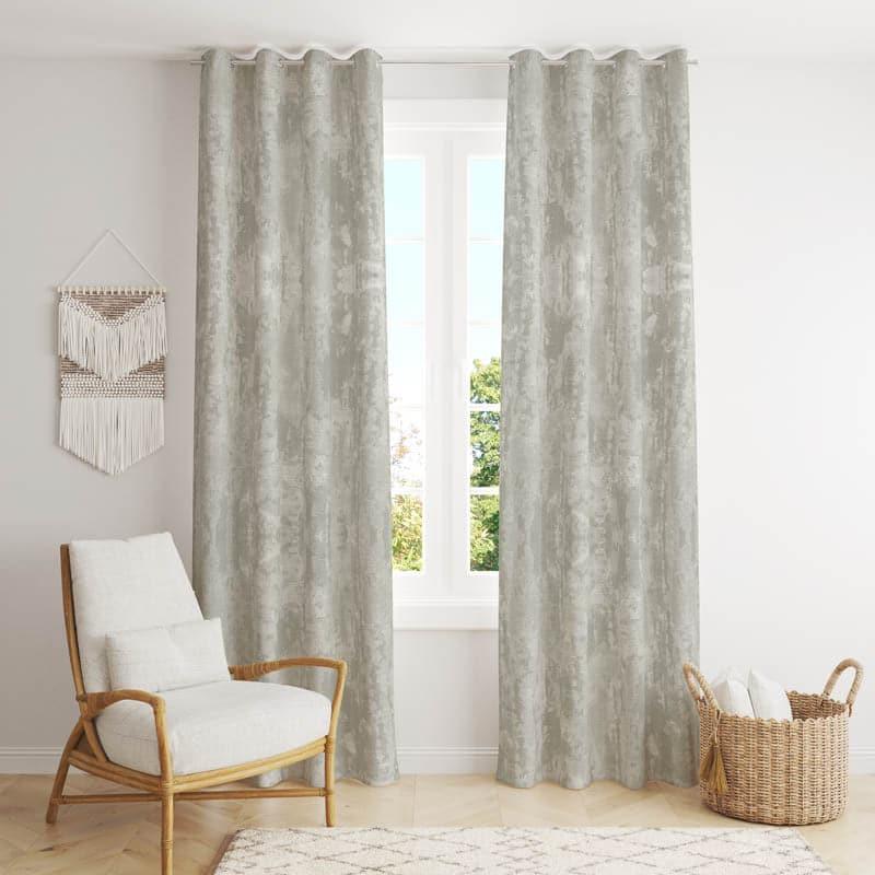 Buy Aviothic Jacquard Single Curtain (Grey) Curtains from Vaaree