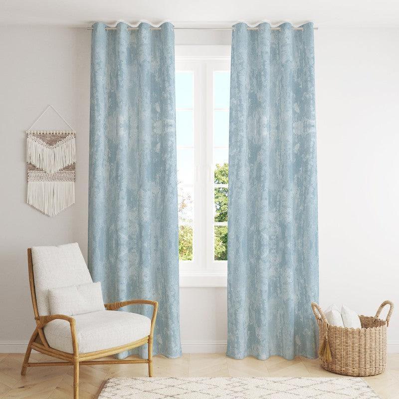 Curtains - Aviothic Jacquard Single Curtain (Turquoise)