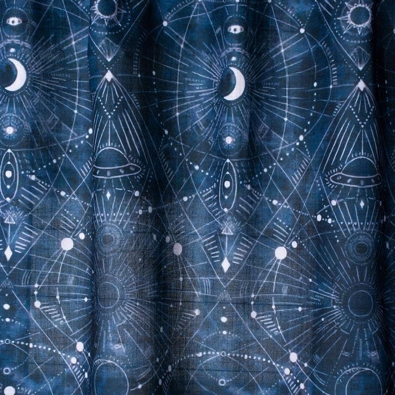 Buy Curtains - Blue Galaxy Printed Curtain at Vaaree online