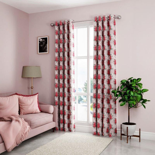 Curtains - Casmine Floral Curtain - Set Of Two