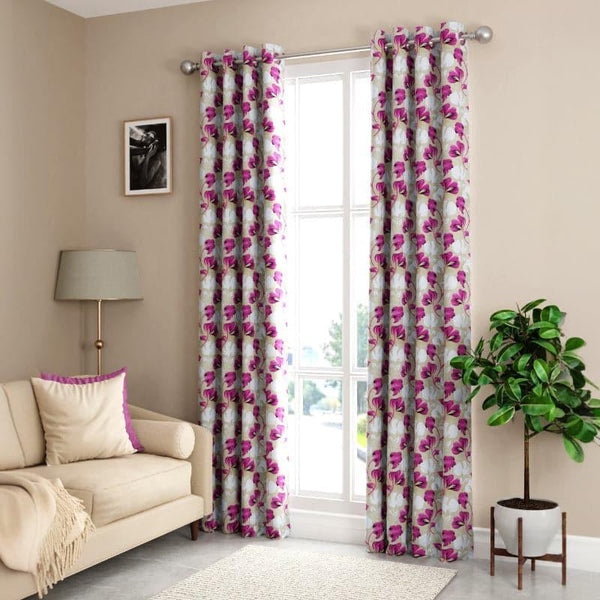 Buy Castha Floral Curtain - Set Of Two Curtains from Vaaree