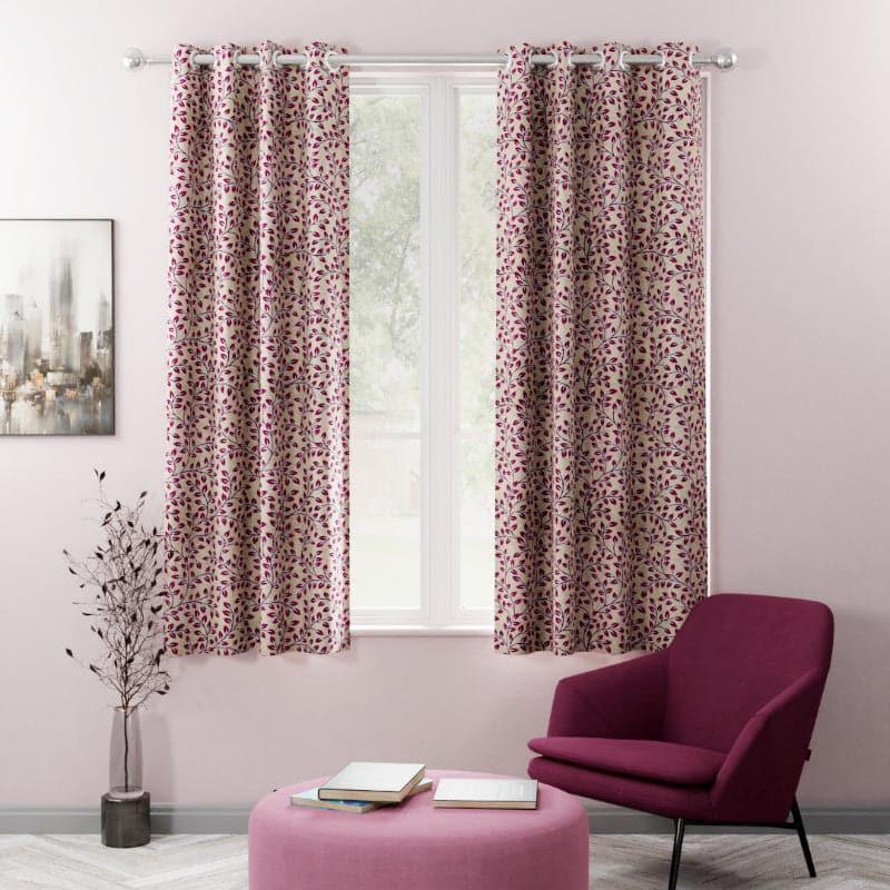 Curtains - Druva Floral Curtain - Set Of Two