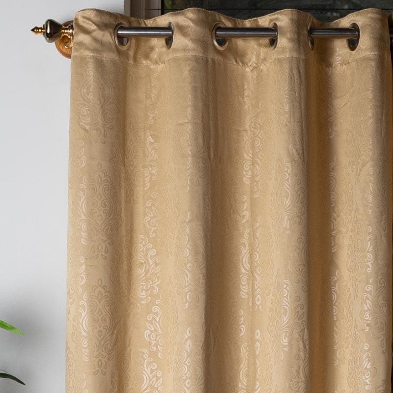 Buy Earthy Beige Curtain Curtains from Vaaree