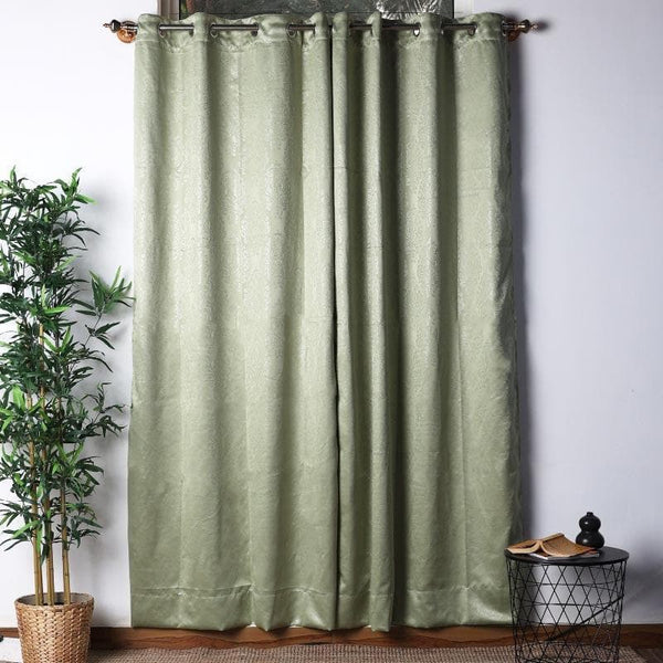 Buy Curtains - Earthy Green Curtain at Vaaree online