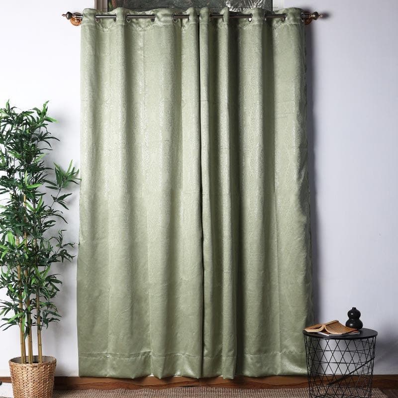 Buy Earthy Green Curtain Curtains from Vaaree