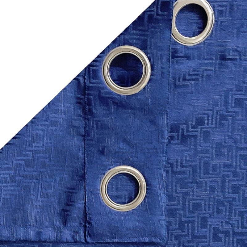 Buy Fasho Blackout Curtain (Blue) - Set Of Two Curtains from Vaaree