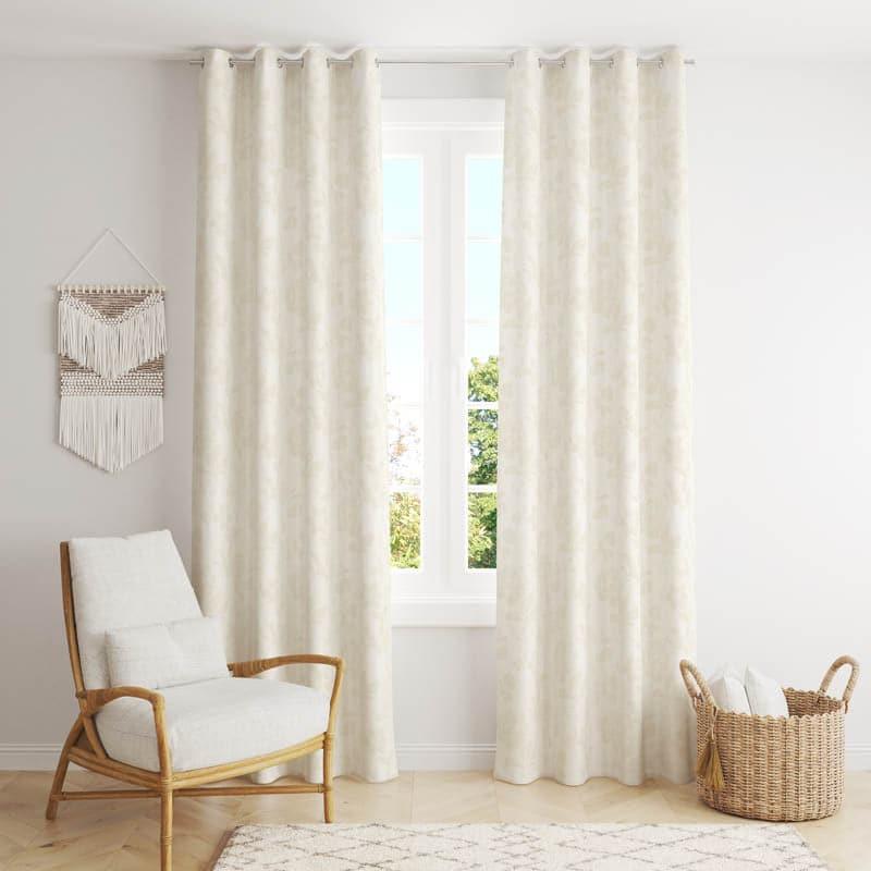 Curtains - Gulaab Jacquard Single Curtain (White)