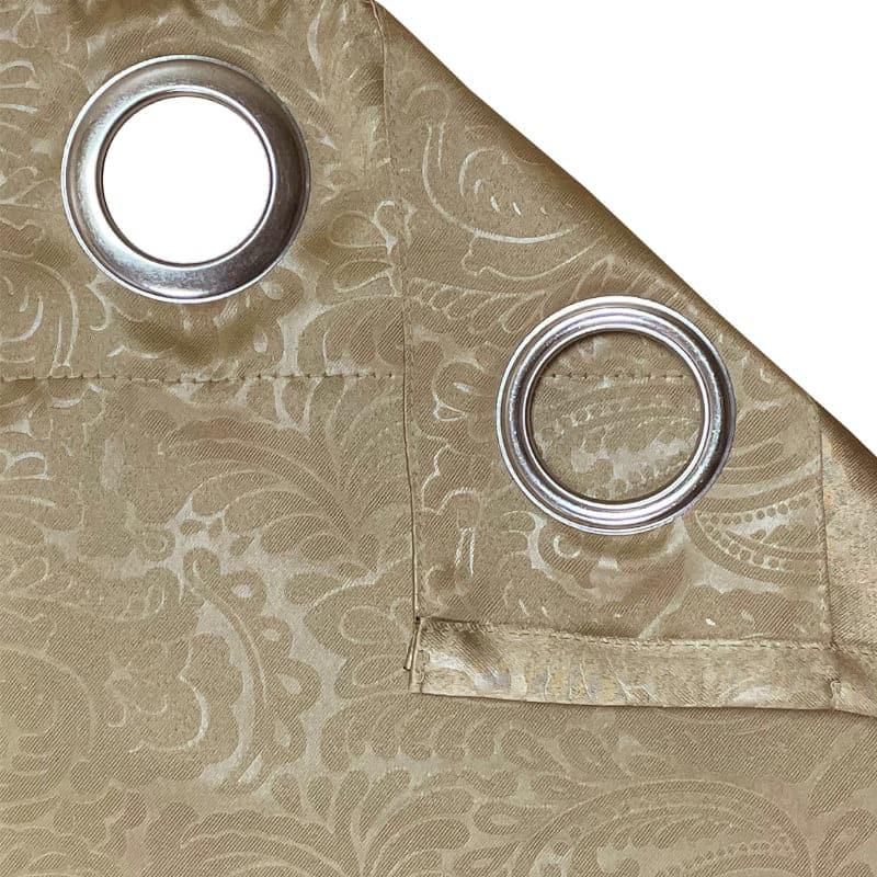 Buy Kinaash Jacquard Curtain - Light Brown Curtains from Vaaree