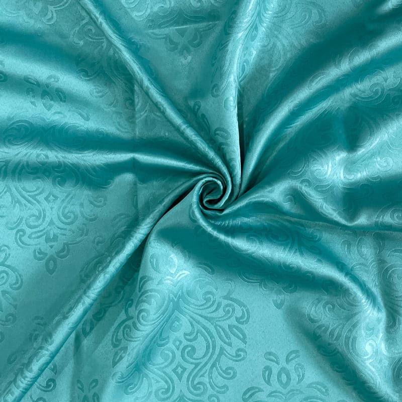 Buy Kinaash Jacquard Curtain - Teal Curtains from Vaaree