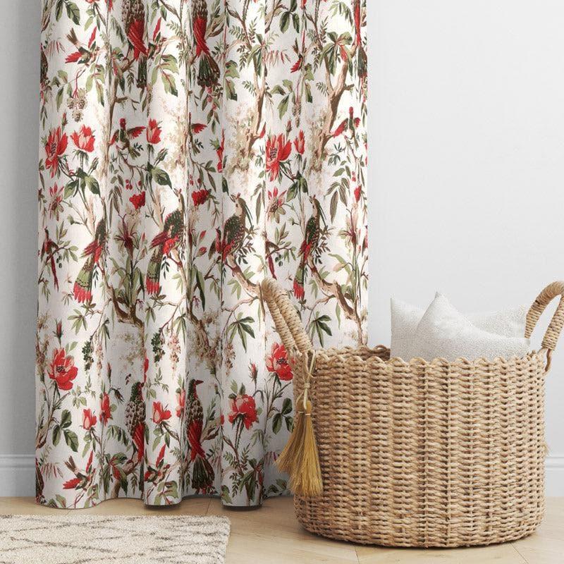 Curtains - Koel Charm Curtain (Red) - Set Of Two