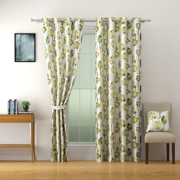 Buy Curtains - Mandira Printed Curtain - Green at Vaaree online