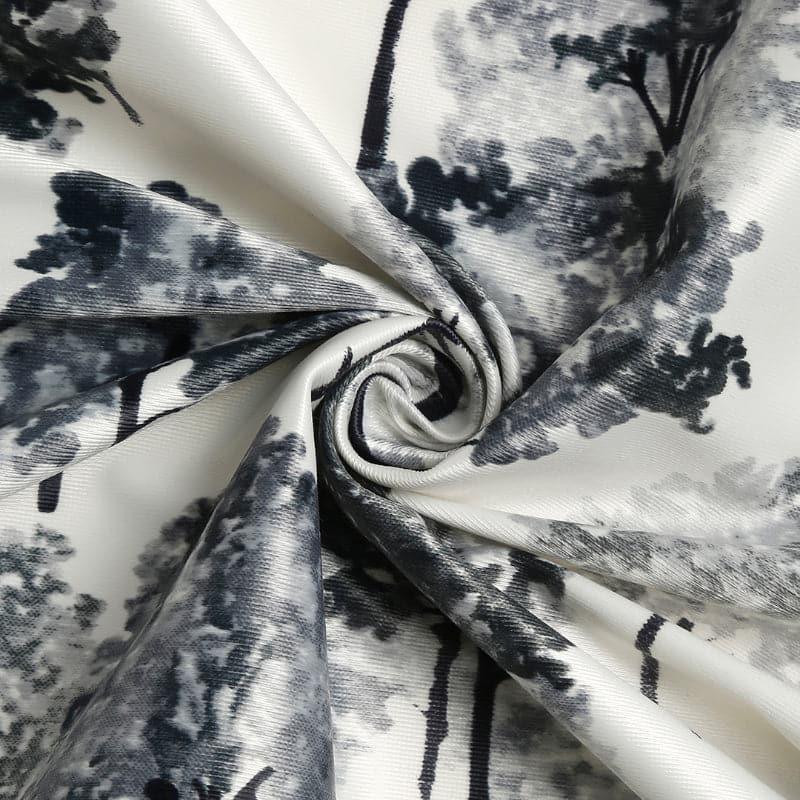 Curtains - Mandira Printed Curtain - Grey