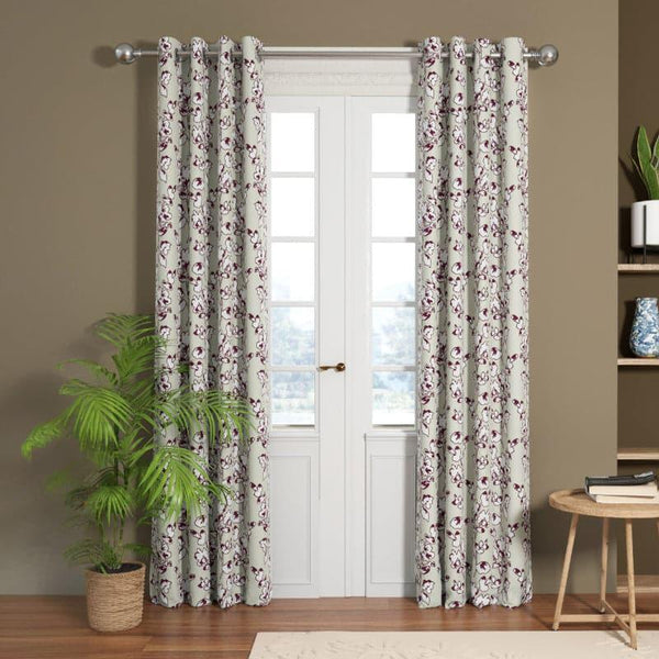 Curtains - Mitha Floral Curtain - Set Of Two