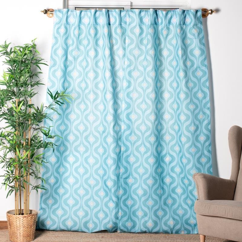 Buy Modern Day Wave Printed Curtain Curtains from Vaaree