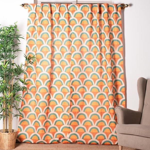 Buy Curtains - Mustard Field Curtain at Vaaree online
