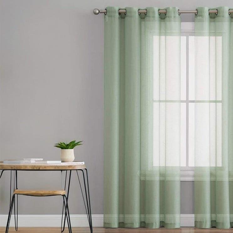 Curtains - Nitiksha Solid Single Curtain - Green